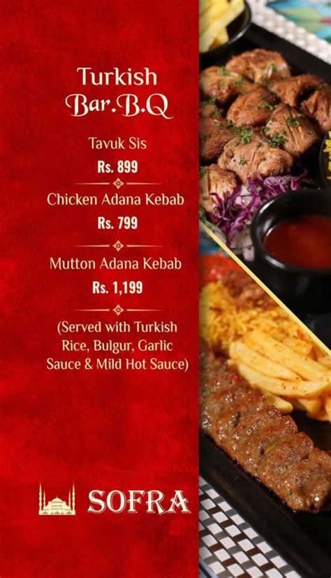 Menu Sofra Turkish And Lebanese Cuisine Afohs Club