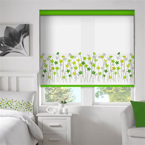 Borderflower Citrus Roller Blind Bolton Blinds