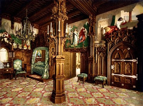 Architecture Interior Neuschwanstein Castle Painting Ancient