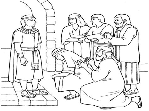 Coloring Pages Joseph In Prison At Coloring Page