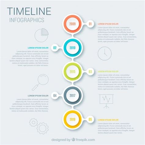 Free Vector Business Timeline Template With Infographic Style