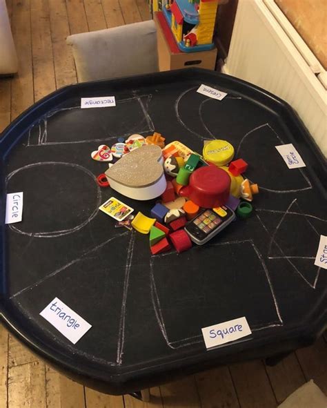Table Shape Sorting Shapes Preschool Eyfs Activities Nursery Activities