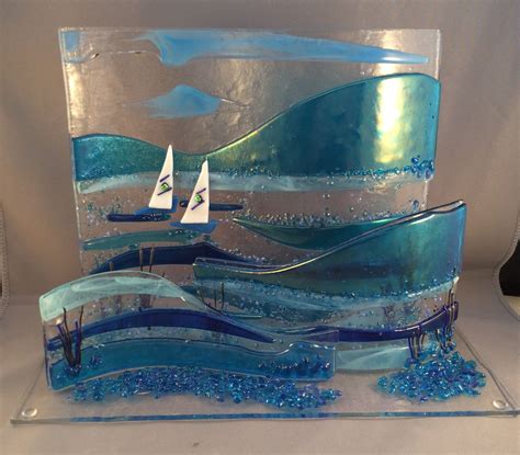 Fused Glass Plates Fused Glass Art Stained Glass Glass Backsplash Kitchen Glass Fusion Ideas