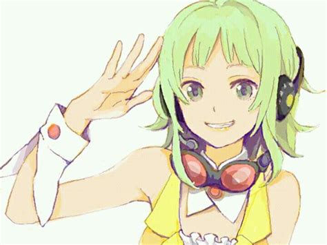 Megpoid Gumi Vocaloid Short Green Hair Mikuo Pretty Drawings