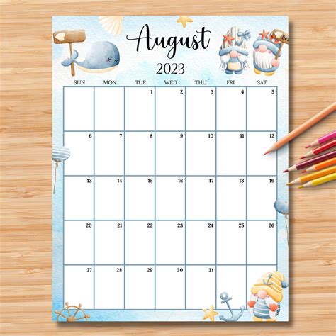 Monthly Calendar Planner Calendar Fillable Calendar Pens And Pencils