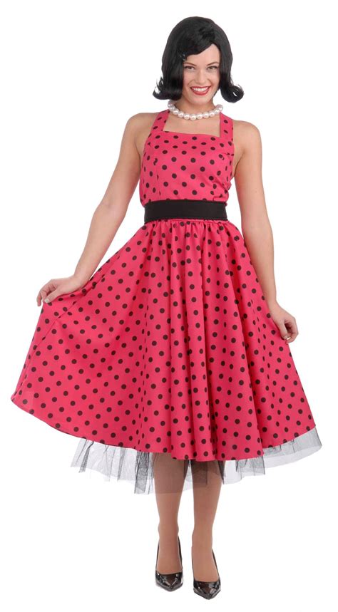 50s Pretty In Pink Polka Dot Costume Dress Polka Dot Dress Costume
