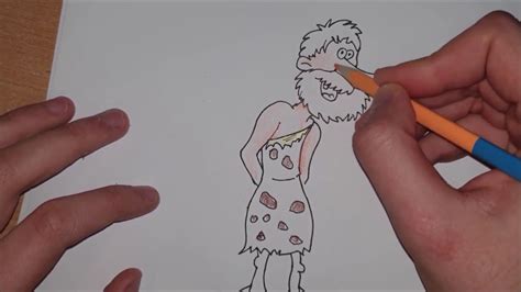Kako Nacrtati I Obojiti Pecinskog Coveka How To Draw And Color An Easy