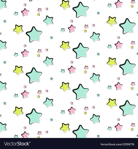 Star Pattern Abstract Texture Kids Cute Royalty Free Vector