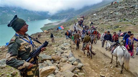 Amarnath Yatra Begins Amid Tight Security Over 8 000 Pilgrims Pay Obeisance At Cave Shrine On