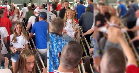 England Supporter Runs The Risk Of Being Arrested After Flashing All The Lads