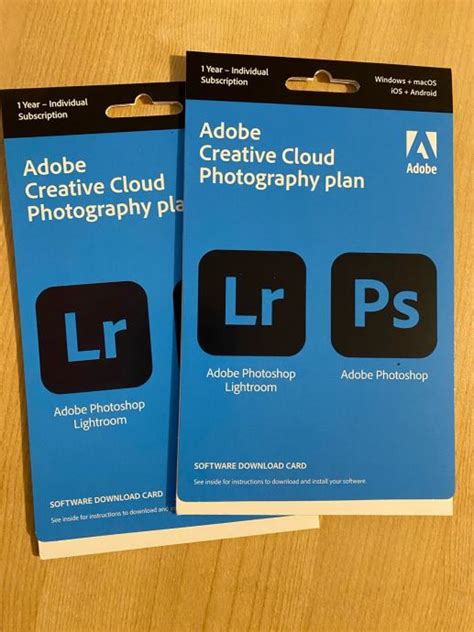 Adobe Creative Cloud Photography Plan Lightroom Photoshop 20gb