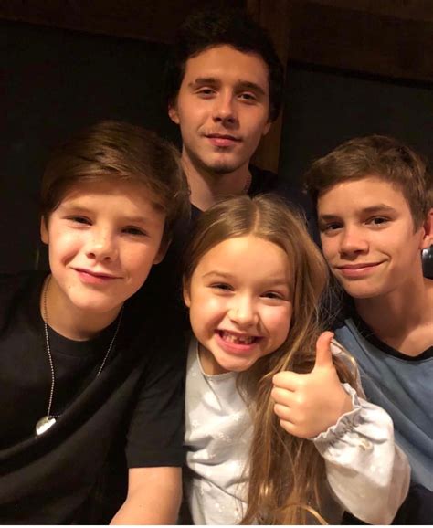 Harper seven warming up for breakfast duty! Harper Beckham Fashion Blog