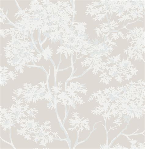 Brewster 2704 22677 For Your Bath Iii Paix Grey Trees Wallpaper The