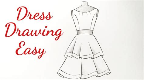 Dress Drawing Easy Design How To Draw A Beautiful Girl Dress Designs