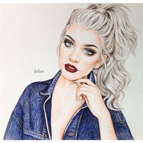 Blonde Girl Drawing At Explore Collection Of
