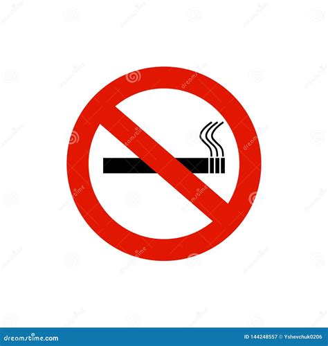 No Smoking Sign And Area Smoking Ban Warning Sign Of Smoking White