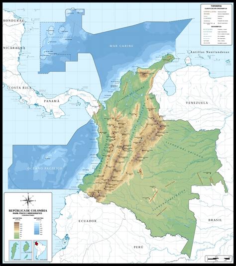 Mapa Del Relieve Colombiano Y Sus Cordilleras Si Alguien Me Puede