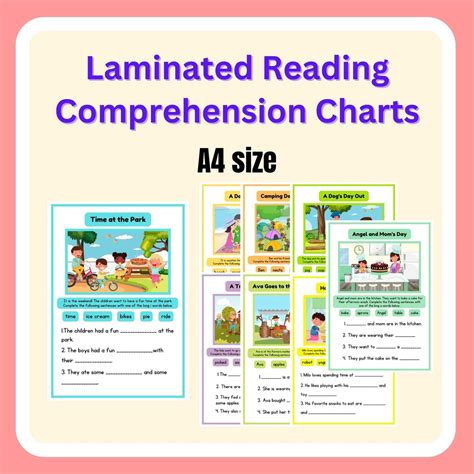 Laminated Reading Comprehension Charts For Kids Shopee Philippines