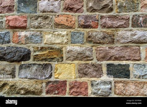 Multi Colored Brick Wall For Background Stock Photo Alamy