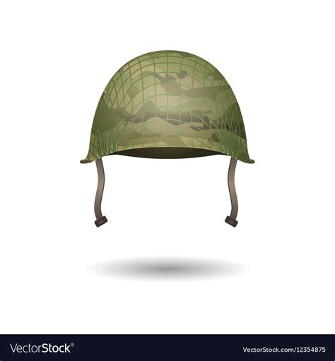 Design Of Military Modern Helmet With Camouflage Vector Image