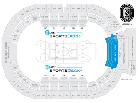 Boston Garden Seating Map Hockey Interor