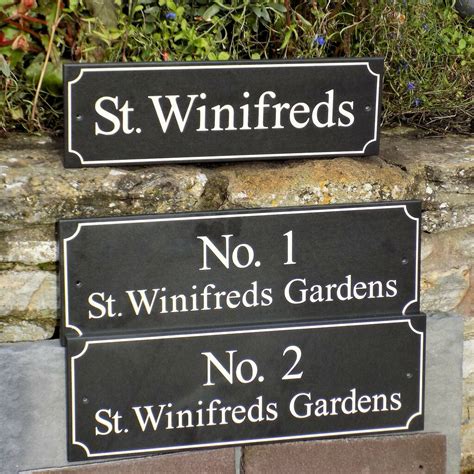 Personalised Slate House Sign By England Signs
