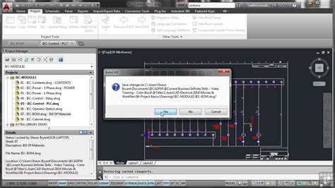 Autodesk Autocad Electrical 2014 Tutorial Moving Through Project