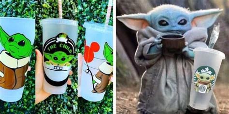 Shop Adorable Baby Yoda Starbucks Inspired Cups Inside The Magic