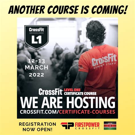 Crossfit Level 1 Certificate Course Firstpower Fitness Crossfit