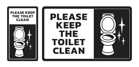Premium Vector Please Keep Toilet Clean Sign Restroom Cleaning