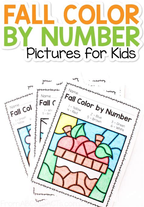 Fall Color by Number Printables | Fall color by number, Coloring by