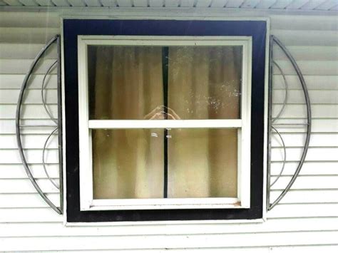 New Wrought Iron Exterior Metal Window Art Decor Stainless Steel