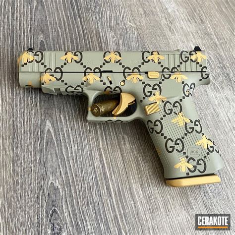 Gucci Themed Glock 48 Cerakoted Using Chocolate Brown Coyote Tan And
