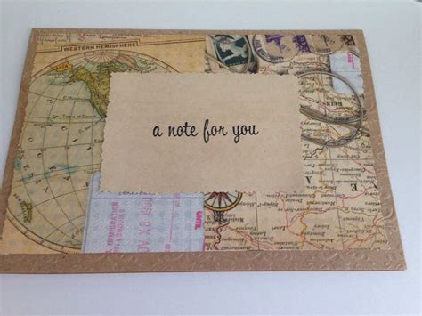 Map Greeting Carda Note For You Etsy Creative Card Ideas Cards