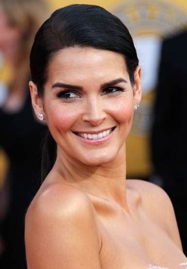 Angie Harmon In Feathered Gown At 2011 Sag Awards