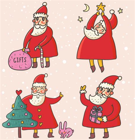 Free id card template (ai) cards. Cute santa claus cards design vector Free vector in Adobe ...