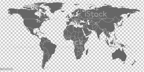World Map Vector Gray Similar World Map Blank Vector On Transparent