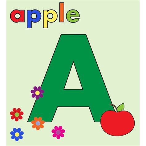 Apple With Alphabet A Free Svg