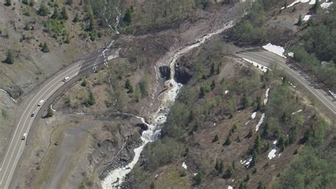 Aerials Landslide Near Mount St Helens