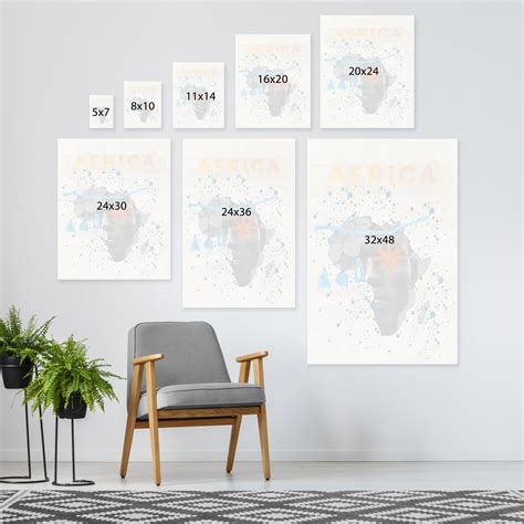 Wrapped Canvas Painted Africa Map Man Portrait By Ikonolexi