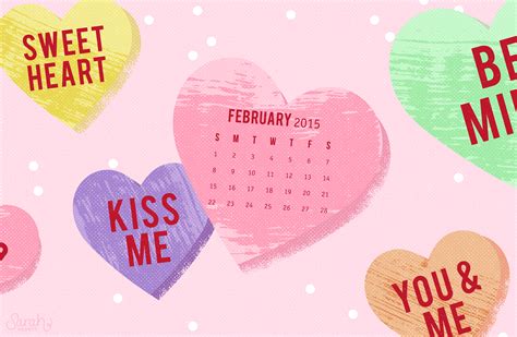 February 2015 Calendar Wallpaper - Sarah Hearts