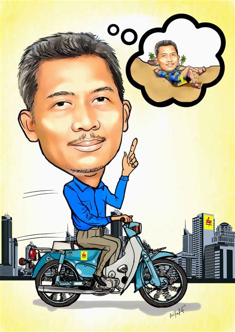 Karikatur wajah keluarga sembahyang ke pura. Contoh Lukisan Karikatur - Contoh KR