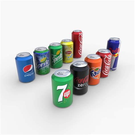 Soda Can Collection 3d Model By Murtazaboyraz
