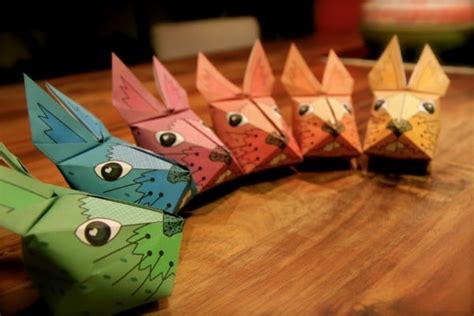Osterhasen basteln vorlagen vorlage osterhase osterei vorlage osternest basteln bastelei diy deko rosa vorlage für osterhasen. 3D Origami Osterhase Vorlage - HANDMADE Kultur