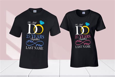 Personalized 25th Anniversary Shirts For Couples 25th Etsy