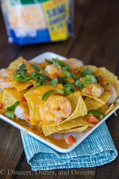 cheesy shrimp nacho recipe dinners dishes and desserts shrimp nachos recipes food