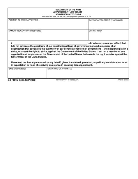 Da Form 3436 Fill Out Sign Online And Download Fillable Pdf