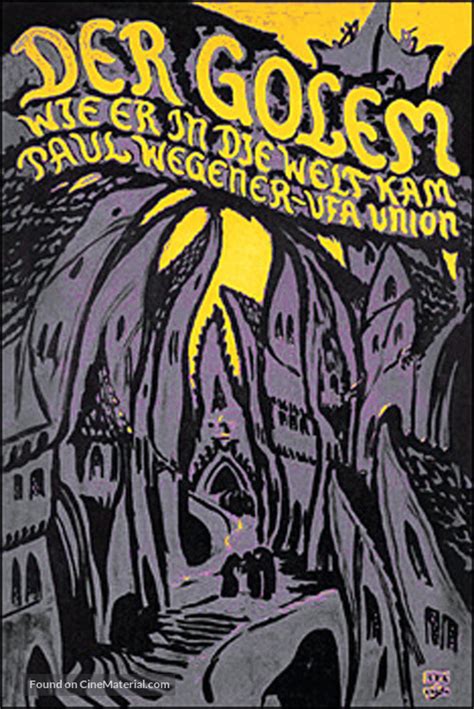 Der Golem Wie Er In Die Welt Kam 1920 German Movie Poster