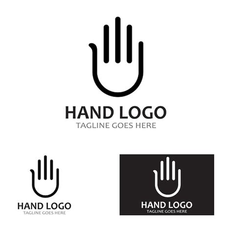 Premium Vector Hand Logo Icon Vector Design Template Illustration