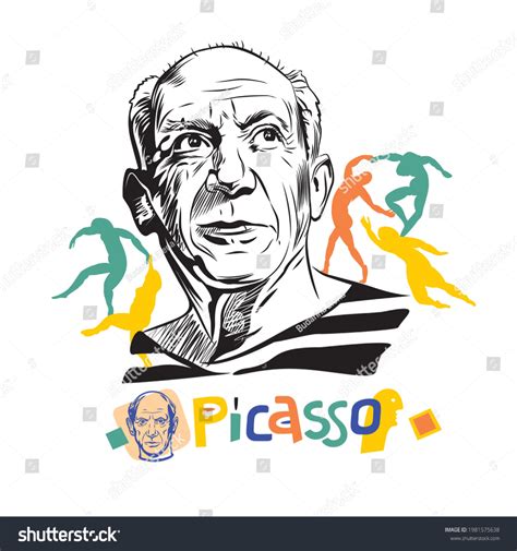 28052021 Russia Vector Portrait Pablo Picasso Stock Vector Royalty